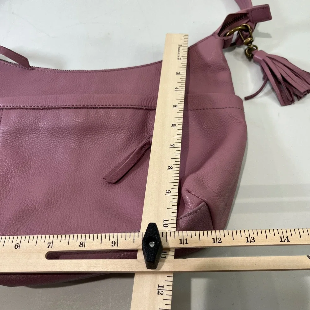 The Sak Collective Shoulder Bag Hobo Medium Purple Leather Tassel Boho Chic